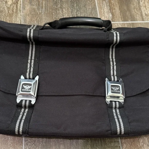 Buckle-Down Corvette GM collectible Briefcase with seatbelt buckles