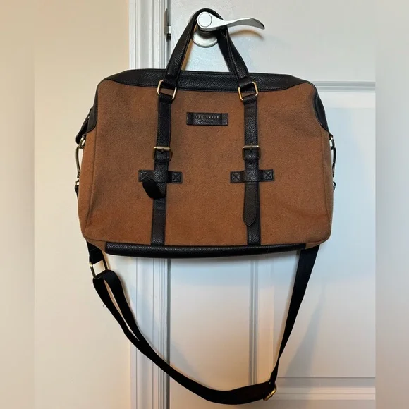 Ted Baker London Cabble Briefcase Tobacco Leather