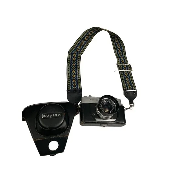 Vintage Konica Auto S2 35mm Film Camera With Hexanon 45mm f/1.8 Lens & untested