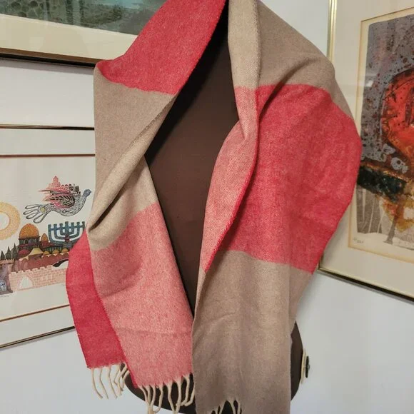Vintage Men's Or Women's 100% lambswool Scarf Christian Dior