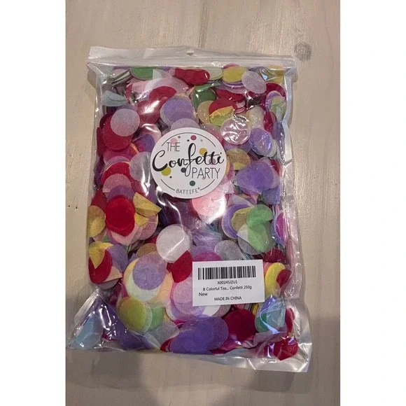 BATTIFE The Confetti Party Multicolor Tissue Paper Confetti 250g Round