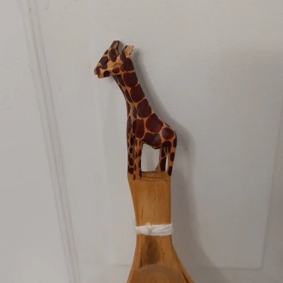 Salad Set With Giraffes Wooden