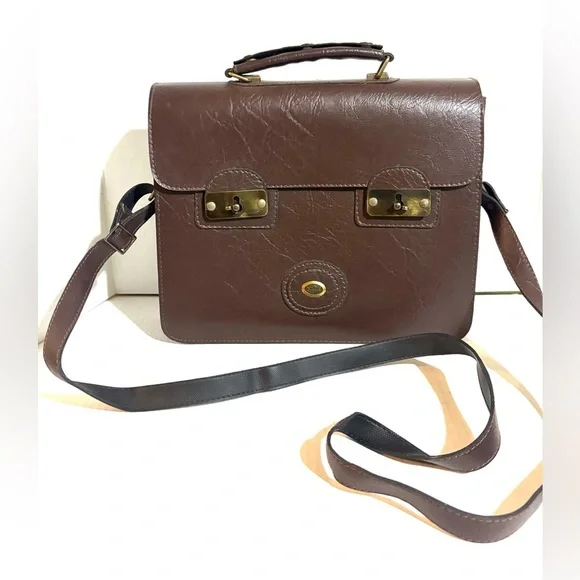 Feranda unisex Classic Brown PVC leather Men's Bag