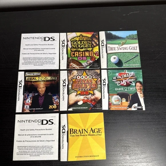 Nintendo Ds Game Insert Lot
