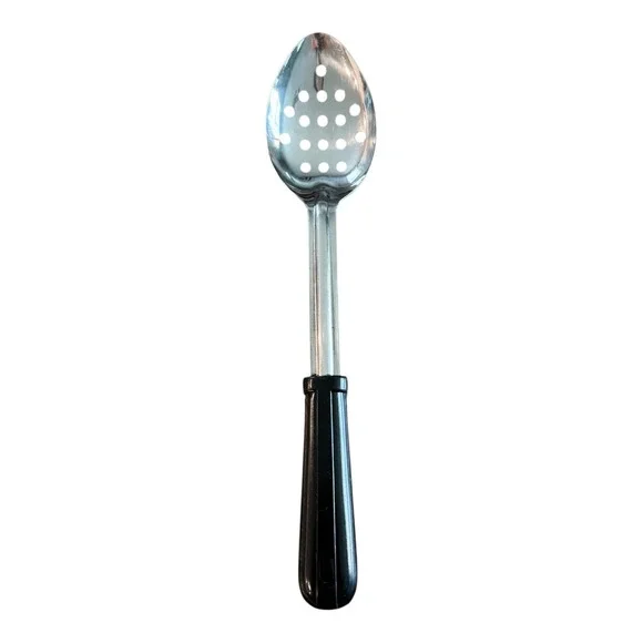 Bloomfield Stainless Steel Slotted‎ Spoon Black Handle Utensil Kitchen Tool USA