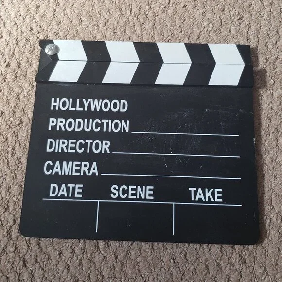 Movie clap board prop decor