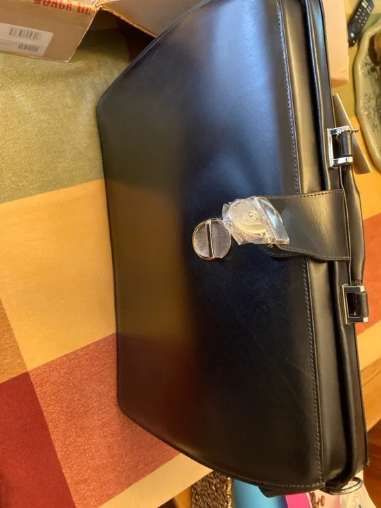 NWT Jack Georges Elements Classic European Leather Briefbag