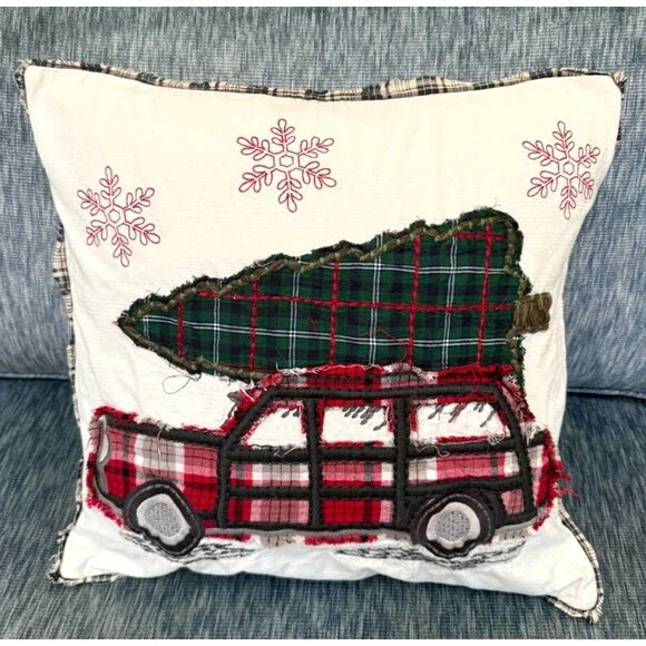 Pottery Barn “All The Way Home” Christmas Pillow Cover 20x20 Christmas Tree