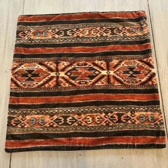 Pottery Barn Emersyn Printed Velvet Aztec Southwest Pillow Cover 20x20 Boho