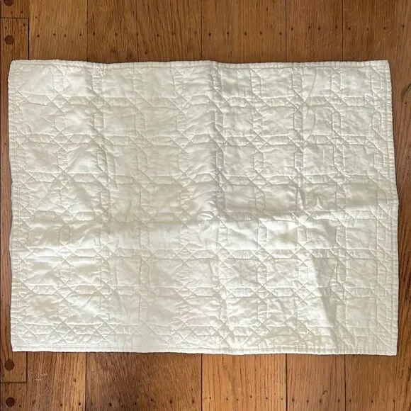 Pottery Barn Belgian Flax Linen Trellis Quilted Sham