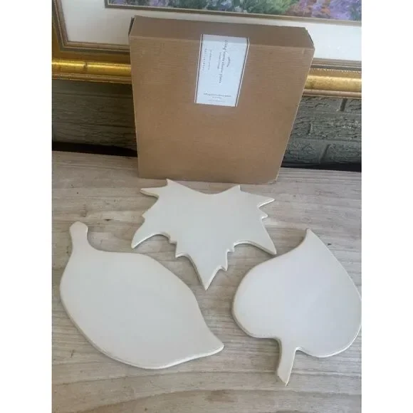 Pottery barn cheese plates Leaf-Shaped Ceramic Decorative Trays