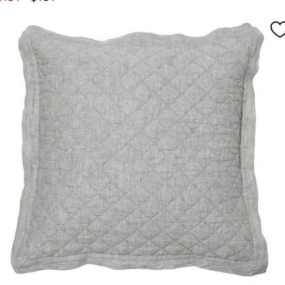 Pottery Barn Belgian Flax Linen Euro Sham in Flagstone