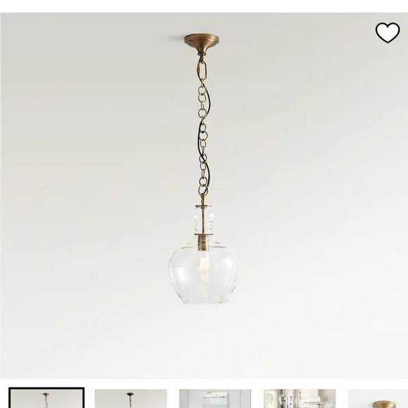 Pottery Barn Flynn Recycled Glass Pendant 12 in