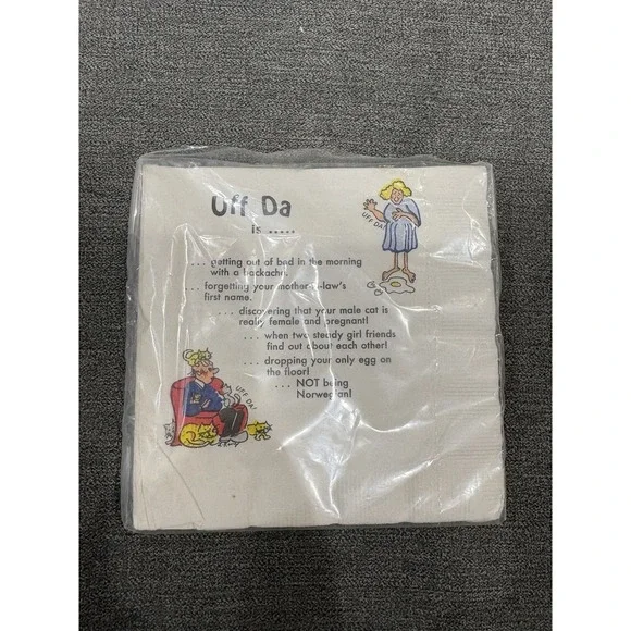 Vintage Norwegian New Old Stock Drink Napkins Bergquist Imports 