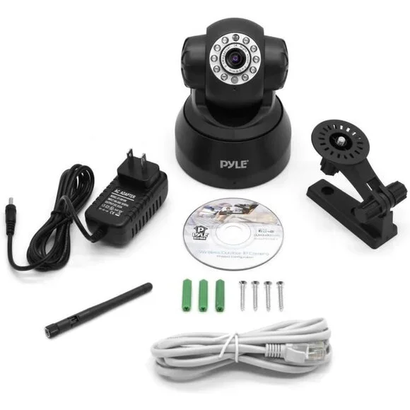 Pyle Wireless Home Security IP Camera WiFi Remote H.264 MJPEG Video Monitor