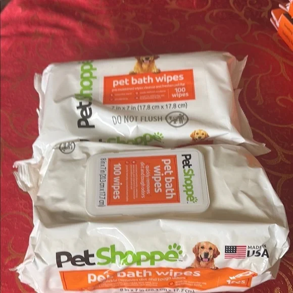 Lot of two Pet Shoppe Pet Bath Wipes