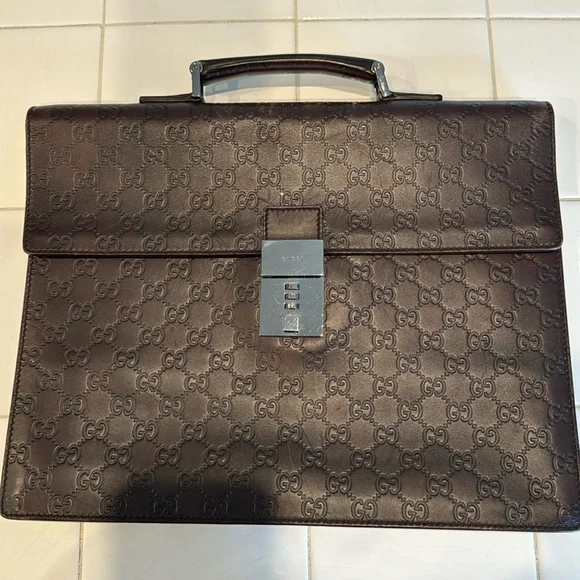 Gucci Vintage Leather Briefcase