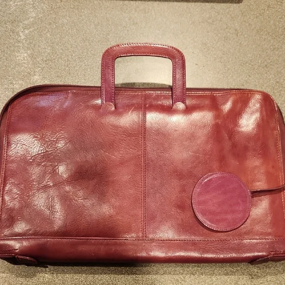 Wilson’s Leather Italian Leather Portfolio Briefcase Burg 17