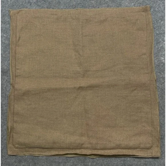Pottery Barn Linen Pillow Cover Tan Beige 20x20 Burlap