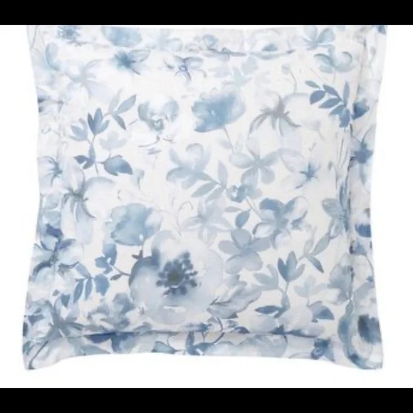 Pottery Barn Florence Floral Organic Percale Euro Sham NWT