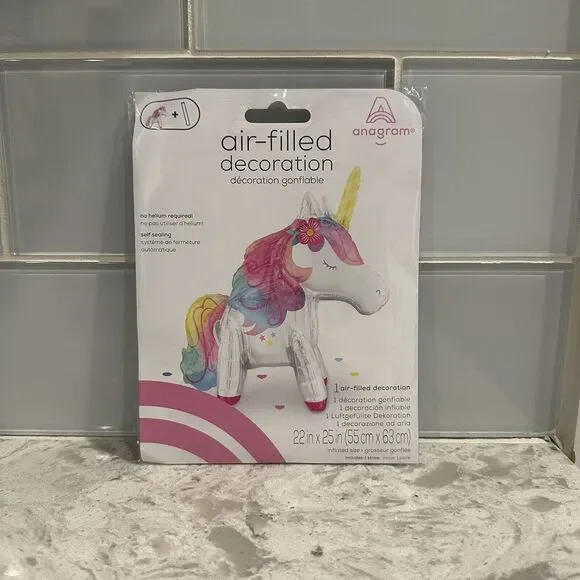 Enchanted Unicorn Air-Filled Foil Sitting Balloon 22