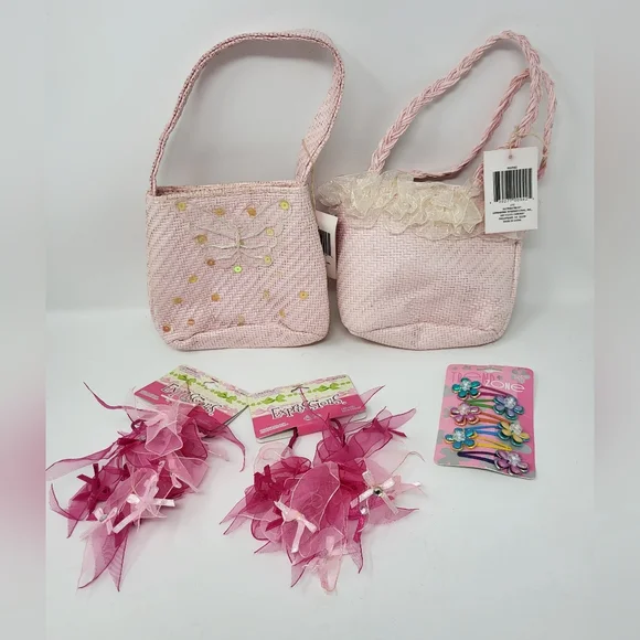 Little girls accessories purse ties barrettes‎ gifts party favors