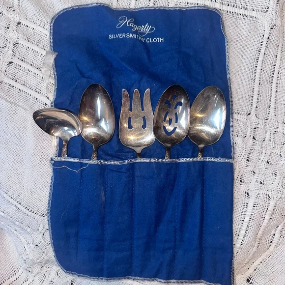 Vintage 1950s Silver Plated South Seas Community Serving Utensils Mixed Lot