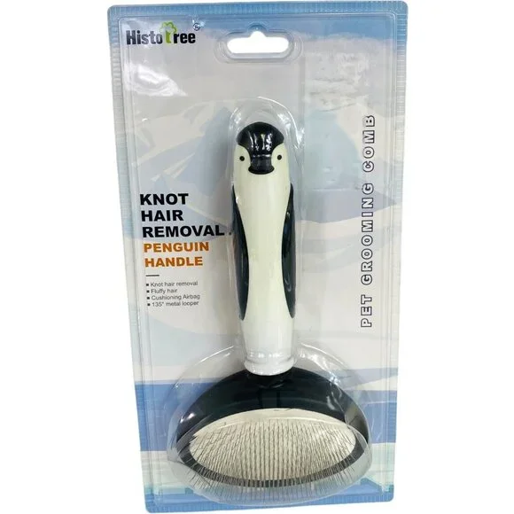 HistoTree Pet Grooming Comb Knot Hair Removal Penguin Handle White New