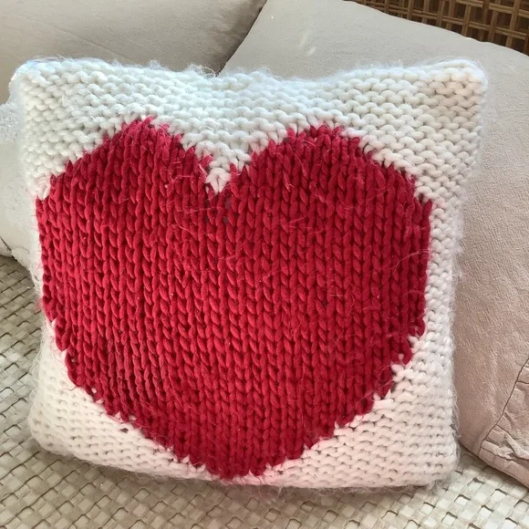 Pottery Barn Heart St Jude Children’s Fuzzy Pillow NWT