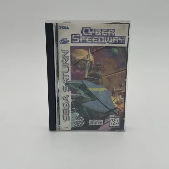 Sega Saturn Cyber Speedway, Complete in Box - Broken Case - Clean Disc Untested