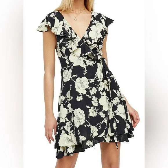 Free‎ People French Quarter Wrap Mini Dress Medium