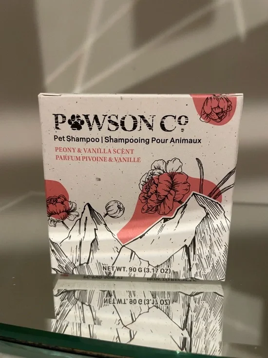POWSON CO. Peony & Vanilla Pet Shampoo Bar - White & Dusty Rose