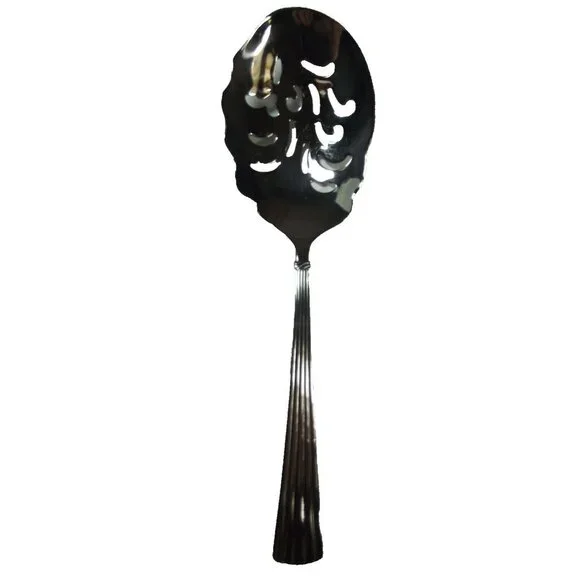 Reed & Barton Solid Macaroni Server Spoon TRINITY HALL 18/10 stainless slotted
