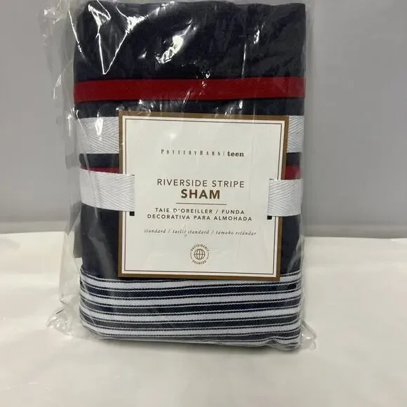 Pottery Barn Teen Riverside Stripe Pillow Sham NWT