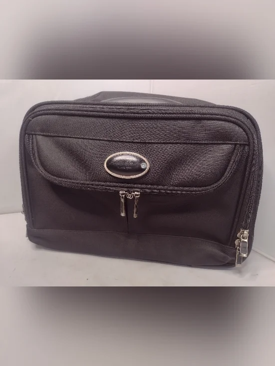 Eddie Bauer Bag Laptop Briefcase Carry on Case Canvas Black