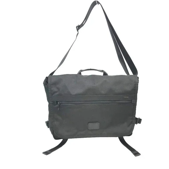 TUMI Alpha 2 Mens Messenger Briefcase Expandable Organizer Laptop Nylon