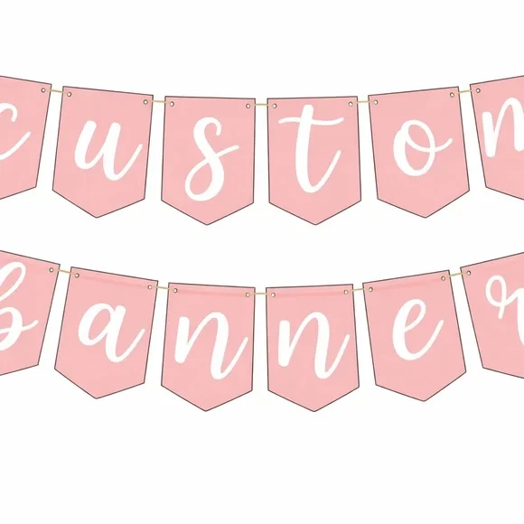 Custom Personalized Banner Up to 10 letters/pennants
