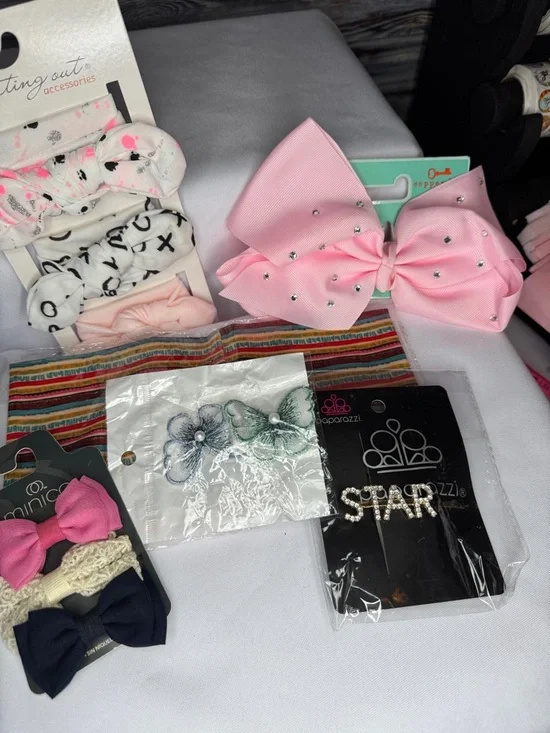 ★ Girls Hair Accessory Bundle Bows Headbands Clips Earrings Mixed Lot