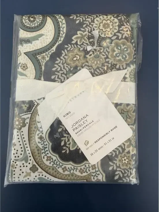 pottery barn jordana paisley king Shame New In Package