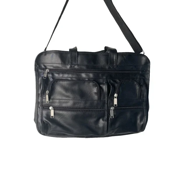 Men's Black Briefcase Laptop Bag