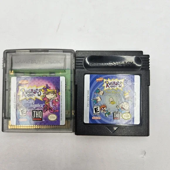Vintage Two Rugrats Games Boy Games Totally Angelica And Time Travel Pre Owned