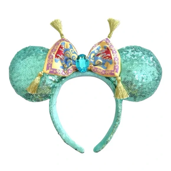 Disney Aladdin Jasmine Princess Magic Carpet Minnie Mouse Sequins Ear Headband