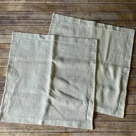 Pottery Barn Heavy Cotton Shams Pillow Cases Covers Set Of 2