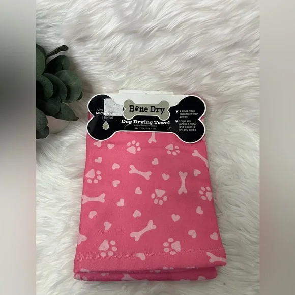 None - Dry Pink Dog Drying Towel
