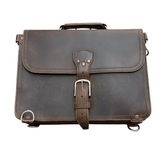 Saddleback Leather Company Slim Leather Briefcase Dark Brown