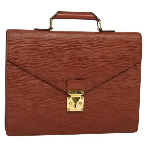 LOUIS VUITTON Epi Serviette Conseiller Briefcase Brown M54423