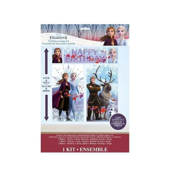 Disney FROZEN 2 II Scene Setter BIRTHDAY party wall poster backdrop Anna Elsa +