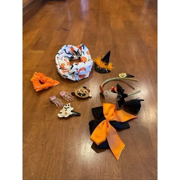 Girls Halloween/fall hair accessory bundle