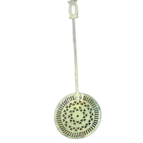Artisan Brass Skimmer with Decorative Cutouts