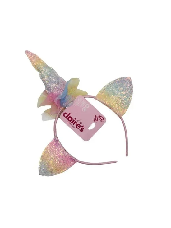Claires Club Ombre Glitter Unicorn Headband Pink Girls Pastel